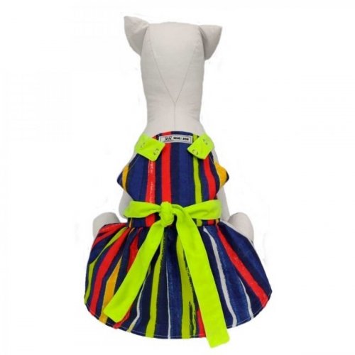 Vestido Mig&Joy Malha Listras Neon | MA27