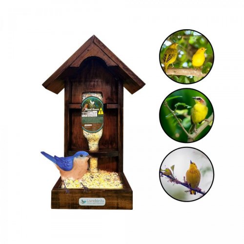 Alimentador Automático Livre Birds Wood House SL3728