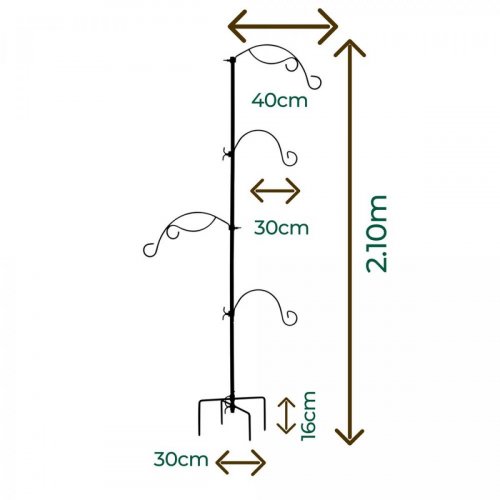 Suporte para Jardim Pedestal Livre Birds Wire Floral