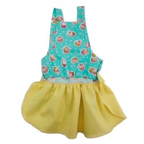 Vestido Mig&Joy Tecido Plano Estampa Cupcake | T19