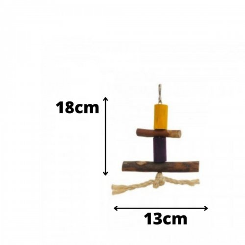 Brinquedo Morapet Natural com Corda Caçulinha Para Aves