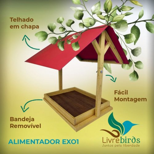 Comedouro Livre Birds EXO1 para Pássaros Livres