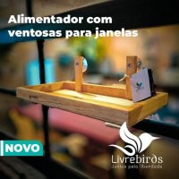 Comedouro  Livre Birds Com Ventosa JÓ1 para Pássaros Livres