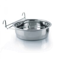 Comedouro Chalesco Inox Suporte Simples 300ml Para Pássaros