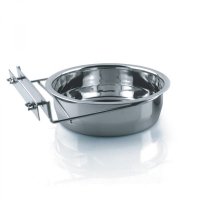 Comedouro Chalesco Inox Suporte Dupla Borboleta 890ml Para Pássaros