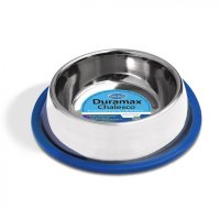 Comedouro Chalesco Duramax Inox Com Base Em Silicone 705ml Para Cães