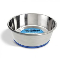 Comedouro Chalesco Tigela Duramax Inox Com Base Em Silicone 875ml Para Cães