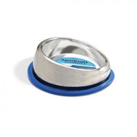 Comedouro Chalesco Duramax Design Inox Com Base Em Silicone 235ml Para Cães