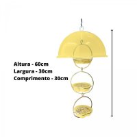 Alimentador Livre Birds Wire Domo Bubbles LC1510 - Amarelo