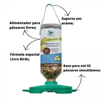 Alimentador Funcional Livre Birds Com Sementes