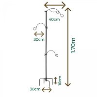 Suporte para Jardim Pedestal Livre Birds Wire Floral