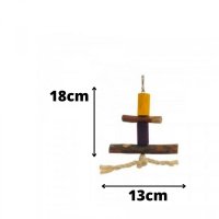 Brinquedo Morapet Natural com Corda Caçulinha Para Aves