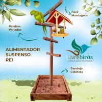 Comedouro  Suspenso Livre Birds RE1 para Pássaros Livres